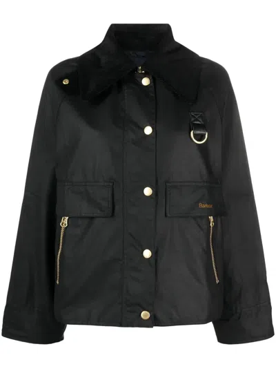 Barbour "waxed" Jacket In Black