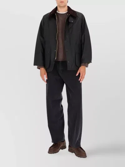 Barbour Waxed Jacket Corduroy Collar In Multi