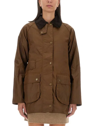 Barbour Waxed Jacket Tain In Brown