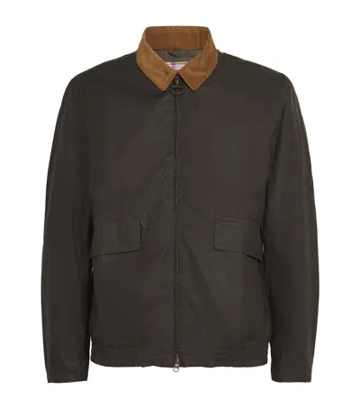 Barbour Waxed Newbury Jacket In Green