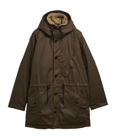 Barbour Waxed Parka In Brown