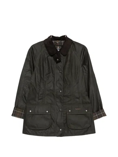 Barbour Waxed-cotton Coat In Black