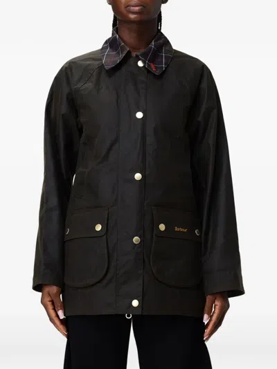 Barbour Waxed-cotton Jacket In Black