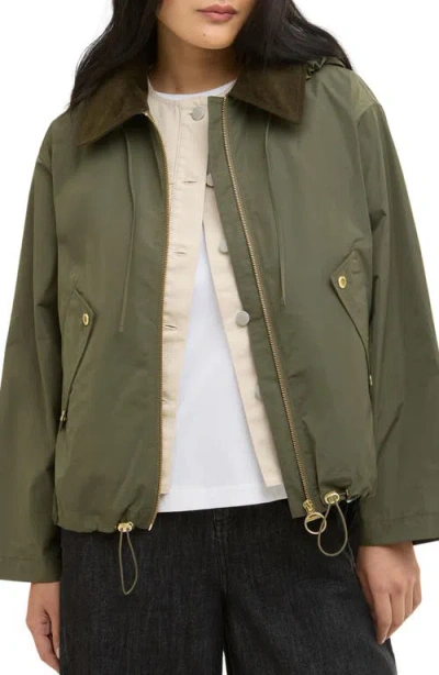 Barbour Weaver Water Repellent Hooded Jacket In Green
