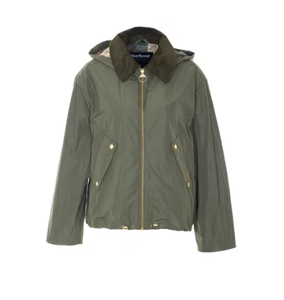 Barbour Weaver Waterproof Jacket In Green
