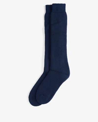Barbour Wellington Knee Length Mens Socks In Blue