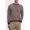 Barbour Wells Bird's Eye Cotton Sweater In Brown