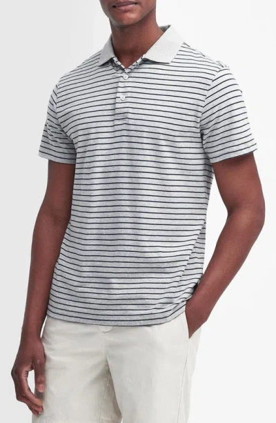Barbour Westgate Stripe Polo In Grey Marl