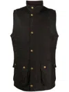 Barbour Dark Green Sleeveless Vest In Black