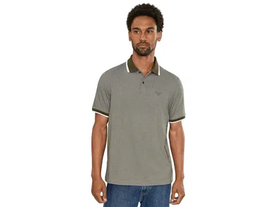 Barbour Weston Textured Polo Shirt In Gray