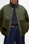 Barbour Wetherby High Pile Fleece Jacket In Green