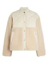 Barbour Wetherby Quilted Shell And Fleece Jacket In Neutral