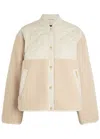 Barbour Wetherby Quilted Shell And Fleece Jacket In Neutral