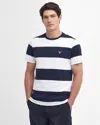Barbour Whalton Stripe Mens Tailored T-shirt In Blue