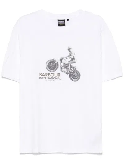 BARBOUR WHITE GRAPHIC T-SHIRT