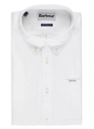 Barbour White Linen And Cotton Shirt