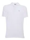 Barbour White Cotton Polo In White