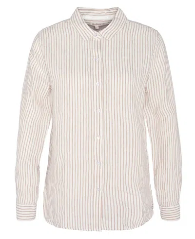 Barbour White/beige Stripe Shirt