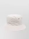 Barbour Wide Brim Bucket Hat With Eyelet Detail In White