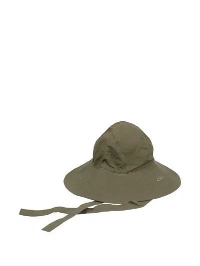 Barbour Wide-brim Tie-fastening Hat In Gray