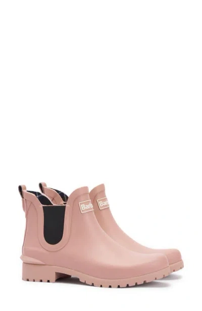 Barbour Wilton Chelsea Rain Boot In Pink Rust