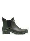 Barbour Wilton Olive Rubber Welly Boots In Green