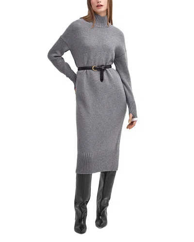 Barbour Winona Midi Sweater Dress In Grey Marl