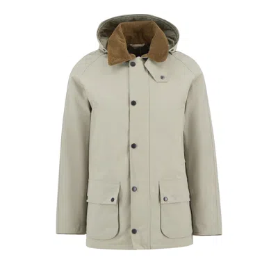 Pre-owned Barbour Winter Ashby Waterproof Jacket 'washed Stone' | Grey | Men's Size L In Gray