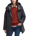 Barbour Hooded Coat In Dark Navy