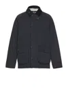 Barbour Mens Black Oversized Bedale Padded Cotton Blend Jacket In Navy