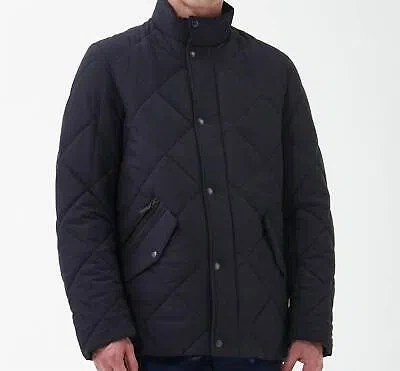 Pre-owned Barbour Winter Chelsea Quilt Jacket In Navy - Size L In Blue