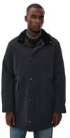 Barbour Winter Powell Waterproof Jacket Black In Black