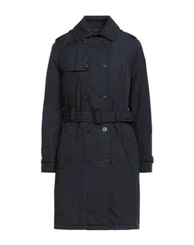Barbour Winter Tartan Woman Coat Navy Size 10 Polyester, Polyurethane In Blue