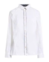 Barbour Winter Tartan Woman Shirt White Size 12 Cotton, Polyamide, Elastane, Polyester In White