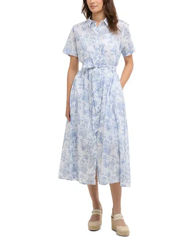 Barbour Wisteria Belted Dress In Blue