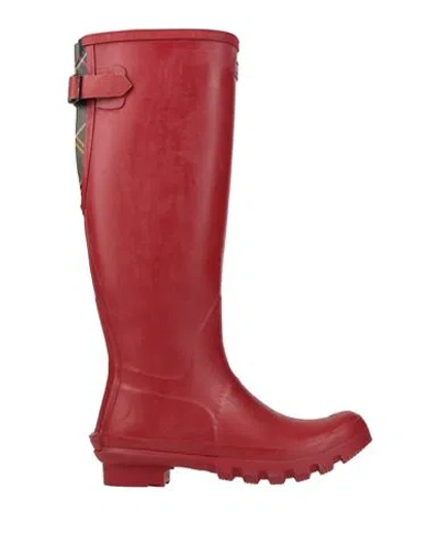 Barbour Woman Boot Brick Size 8 Rubber In Red