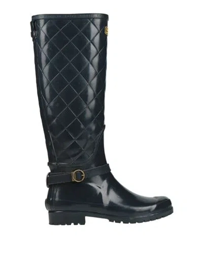 Barbour Woman Boot Navy Size 7 Rubber In Blue