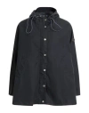 Barbour Woman Cape Midnight Blue Size 12 Cotton In Blue