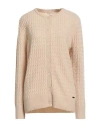 Barbour Woman Cardigan Beige Size 10 Wool In Neutral