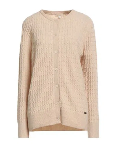 Barbour Woman Cardigan Beige Size 10 Wool In Neutral