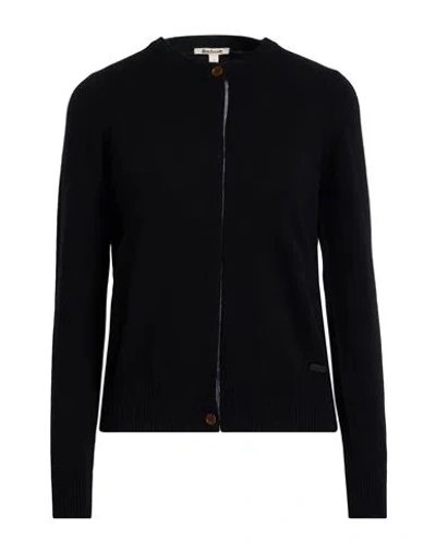 Barbour Woman Cardigan Black Size 8 Lambswool, Cashmere