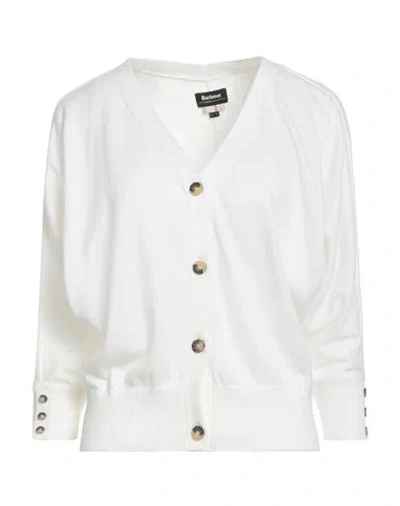 Barbour Woman Cardigan White Size 8 Cotton