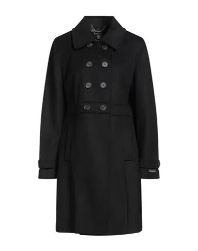 Barbour Woman Coat Black Size 10 Wool, Polyamide, Cashmere