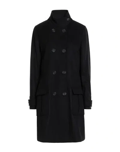 Barbour Woman Coat Black Size 12 Wool, Polyamide, Cashmere