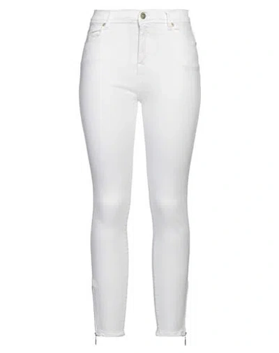 Barbour Woman Jeans White Size 12 Cotton, Polyester, Elastane
