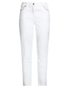 Barbour Woman Jeans White Size 6 Cotton, Elastane In White