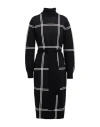 Barbour Woman Midi Dress Black Size 10 Cotton, Polyamide