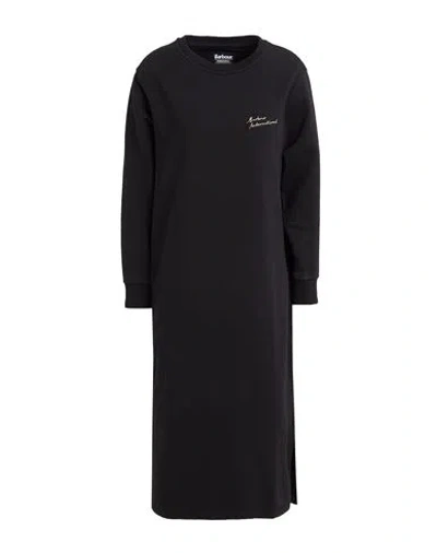 Barbour Woman Midi Dress Black Size 8 Cotton, Polyester, Elastane