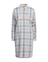 Shop Barbour Woman Midi Dress Light Blue Size 4 Cotton, Linen
