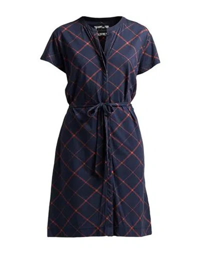 Barbour Woman Midi Dress Navy Size 10 Cotton In Blue